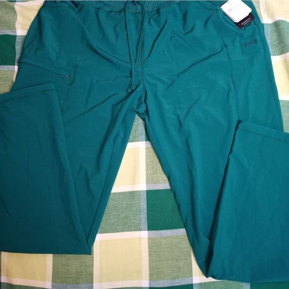 NWT Cherokee Infinity 2XL Green Tall Pockets Pine Green Women's Pants - Picture 7 of 13